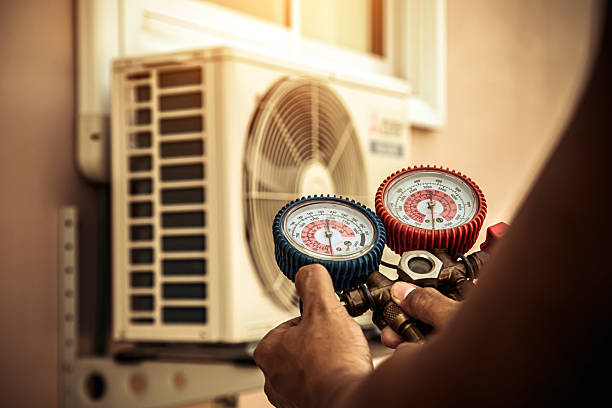 Professional Hvac technician working in Meridian, NY